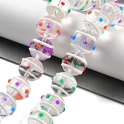 Разноцветный Стеклянные бусины с эмалевыми нитями, бусины ручной работы, круглые, красочный, 12 мм, отверстие : 1.5 мм, около 30 шт / нитка, 13.58'' (34.5 см)