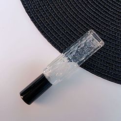 Black Refillable Glass Spray Empty Bottles, with Fine Mist Sprayer & Dust Cap, for Perfume, Essential Oil, Black, 2.2x2.2x10.3cm, Capacity: 10ml(0.34fl. oz)