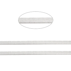 Нержавеющая Сталь Цвет Устойчивы к потускнению 304 цепочки из нержавеющей стали с рисунком «елочка», с катушкой, пайки, цвет нержавеющей стали, 4 мм, около 5 м / рулон