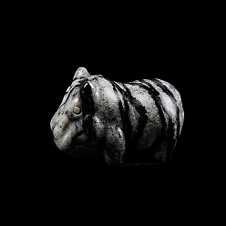 Пикассо Камень Натуральная яшма Пикассо, резные фигурки бегемота, статуи для украшения рабочего стола для домашнего офиса, 40x20 мм