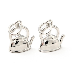 Платина Латунь прелести, с целью перехода в кольце, без кадмия и без свинца, чайник, платина, 11x9.5x4.5 мм