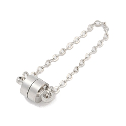 Платина Стойка металлизированный латунь магнитные застежки, с цепями, долговечный, без свинца и без кадмия, круглые, платина, 78 мм