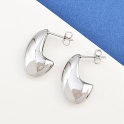 Нержавеющая Сталь Цвет 304 серьги-гвоздики-капли из нержавеющей стали, цвет нержавеющей стали, 22x5.5x14 мм