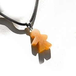 Топаз Нефрит Натуральный топаз нефрита подвески, очарование мальчика, платина, 20x16x5 мм