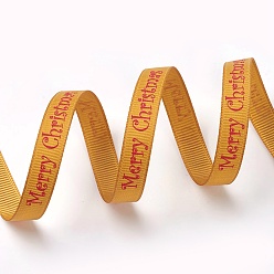 Темно-Золотистый Grosgrain ленты Рождество ленты, темные золотарник, 3/8 дюйм (10 мм)