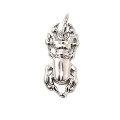 Insects Латунные подвески, долговечный, без свинца и без кадмия, стойки покрытие, с целью перехода в кольце, платина, насекомые, 19x9x3 мм, отверстие : 4.5 мм