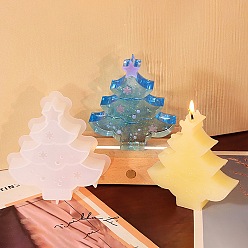 Рождественская елка Силиконовые формы на рождественскую тематику формы для свечей, для изготовления свечей для ароматерапии, рождественская елка, 111x99x24 мм