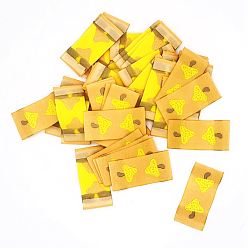 Гриб Тканевые этикетки для одежды, вышитая бирка своими руками, для джинсов своими руками, , обуви, аксессуары для шляп, прямоугольные, гриб, 20x50 мм