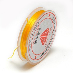 Gold Flat Elastic Crystal String, String Cord Crystal Threads, Gold, 0.8mm, about 10.93 yards(10m)/roll