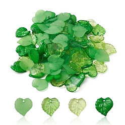 (52) Непрозрачная лаванда Акриловые подвески, лист, разноцветные, 15~16x15~16x2 мм, отверстие : 1~1.5 мм, 100 шт / пакет