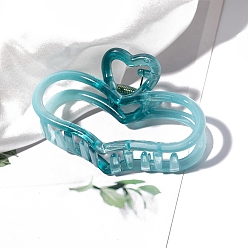 Сердце Пластиковые зажимы когтя волос, аксессуары для волос для женщин и девочек, сердце, 95x60 мм