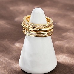 Настоящее золото 18K Женские кольца-пальцы с микропаве из кубических цирконий из латуни, реальный 18 k позолоченный, 9 мм, размер США 8 1/2 (18.5 мм)