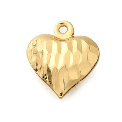Настоящее золото 18K Латунные подвески, сердце, стойки покрытие, долговечный, без свинца и без кадмия, реальный 18 k позолоченный, 13x11.5x5 мм, отверстие : 1.2 мм