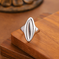 Horse Eye 304 открытые кольца манжеты из нержавеющей стали, цвет нержавеющей стали, лошадиный глаз , 15~20 мм