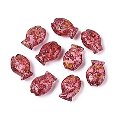 Темно-Красный Прозрачные стеклянные бусины пикассо, рыба, темно-красный, 14.5x10x5.5~6 мм, отверстие : 1.2 мм, Около 478 шт / фунт