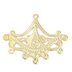Золотой Железные подвески, вентилятор, золотые, 40x50x0.7 мм, отверстие : 2 мм