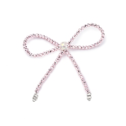 Лавандовый румянец Ссылки на компоненты люстры-банта из сплава и стекла, платина, лавандовый румянец, 71x66.5x8 мм, отверстие : 1x1.5 мм