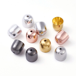 (52) Непрозрачная лаванда Латуни мозг заканчивается, Торцевые крышки, колонка, разноцветные, 10x10 мм, отверстие : 1.6 мм, внутренний диаметр: 9 мм