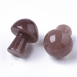 Strawberry Quartz Natural Strawberry Quartz GuaSha Stone, Gua Sha Scraping Massage Tool, for SPA Relaxing Meditation Massage, Undyed, Mushroom Shaped, 21x16mm
