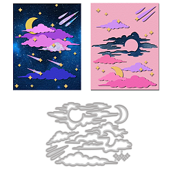 Луна Углеродистая сталь разрезает трафареты, для diy scrapbooking, Фотоальбом, декоративная бумага для тиснения, луна, 97x131x0.8 мм