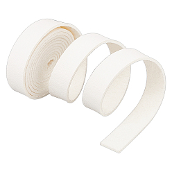 Белый Плоским пу кожаный шнур, кожаный шнур ювелирных изделий, ювелирные изделия DIY делает материал, белые, 12 мм