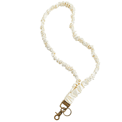 Лимонный шифон 1Ремешки для мобильных устройств из полиэстера, Сплав с застежками когтя омара, античная бронза, лимонный шифон, 840 мм, 1 шт / комплект