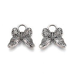 Античное Серебро Сплавочные подвески тибетского стиля, бабочки прелести, античное серебро, 16~16.5x16.5x2 мм, отверстие : 4 мм, о 645psc / 1000G