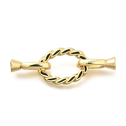 Настоящее золото 18K Овальная стойка с латунным покрытием, складные застежки, долговечный, без свинца и без кадмия, реальный 18 k позолоченный, 34 мм, отверстие : 3 мм