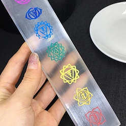 Другие Прямоугольная чакра, натуральный селенит, украшение для дисплея, украшения из энергетических камней Рейки, 160x40x10 мм