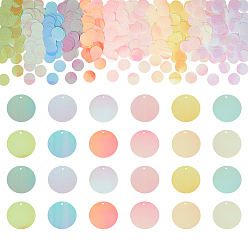 (52) Непрозрачная лаванда 12 сумки 12 цвета ab цветные подвески из ПВХ с пайетками/блестками, плоско-круглые, разноцветные, 28.5~29x0.2 мм, отверстие : 1.4 мм, около 40 шт / упаковка, 1 сумка / цвет