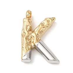 Letter K 304 подвески из нержавеющей стали, письмена, ионное покрытие (ip), Письмо K, 21x14.5x4.5 мм, отверстие : 2.5 мм