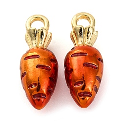 Carrot Подвески из эмали и сплава, фрукты чары, морковь, 18.5x7x7 мм, отверстие : 2 мм