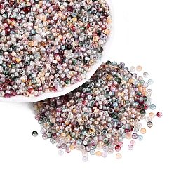 Gemischte Farbe Backlack Glasperlen, Rondell, Rundloch, Gemischte Farbe, 2.5x1.5 mm, Bohrung: 1~1.2 mm, ca. 25000 Stk. / Pfund