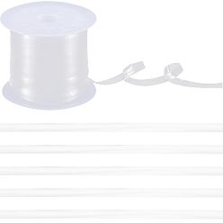Прозрачный Плоский невидимый эластичный ремешок из термопластичного полиуретана (ТПУ), матовая лента на катушке, для купальников нижнего белья с бюстгальтером «сделай сам», прозрачные, 4x0.12 мм, 21.87 ярдов (20 м) / рулон