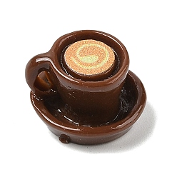 Кокосово-Коричневый Миниатюрные украшения из смолы и кофе, для садовых кукольных домиков, кокосового коричневый, 15.5x16.5x11.5 мм