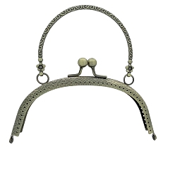 Античная Бронза Ручка-рамка для кошелька с замком-поцелуем из железа, с ручкой, для изготовления портмоне, античная бронза, 165 мм