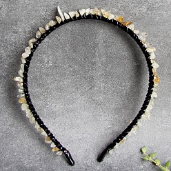 Цитрин Резинки для волос из натурального цитрина, аксессуары для волос для женщин и девочек, 145x135 мм