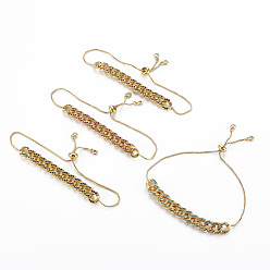 (52) Непрозрачная лаванда Регулируемые браслеты-слайдеры с инкрустацией из кубического циркония, с болото и коробчатыми цепями, без кадмия, без никеля и без свинца, реальный 16 k позолоченный, разноцветные, 10-3/4 дюйм (27.4 см)