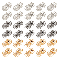 (52) Непрозрачная лаванда 30шт. 3 цвета полые литые кнопки, швейные принадлежности, цветок, разноцветные, 1 дюйм (25 мм), 10 шт / цвет