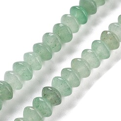 Зеленый Авантюрин Естественный зеленый авантюрин бисер нитей, блюдце бусины, 8x5 мм, отверстие : 0.6 мм, около 40 шт / нитка, 7.76'' (19.7 см)