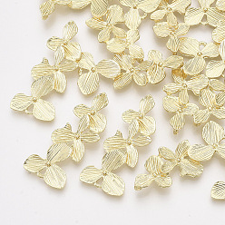 Light Gold Alloy Links connectors, Flower, Light Gold, 36x15.5x6mm, Hole: 1.5mm & 2.5mm
