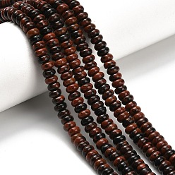 Красный Обсидиан Натурального красного дерева обсидиана бисер нитей, рондель, 4x2 мм, отверстие : 0.9 мм, около 160~162 шт / нитка, 14.96~15.16 дюйм (38~38.5 см)