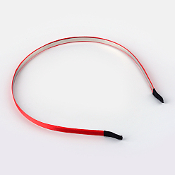 Красный Аксессуары для волос железные полосы волос, с Grosgrain ленты, красные, 126.5 мм
