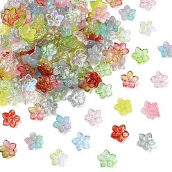 (52) Непрозрачная лаванда 200шт. прозрачных стеклянных бусин, окрашенных методом запекания, цветок, разноцветные, 12x12.5x4 мм, отверстие : 1.6 мм