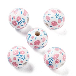 Озёрно--синий Древесина европейского бисера, бусины с большим отверстием, цветок, Плут синий, 15.5~16x14.5 мм, отверстие : 4 мм