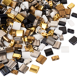 (52) Непрозрачная лаванда 360шт. 12 стиль 2- ..., прямоугольные, разноцветные, 4.5~5.5x2~5.5x2~2.5 мм, отверстие : 0.5~0.8 мм