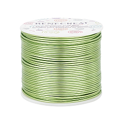 Желто-Зеленый Круглая алюминиевая проволока, желто-зеленый, 15 датчик, 1.5 мм, около 223.09 футов (68 м) / рулон