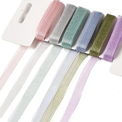 Couleur Mélangete Ensembles de rubans en polyester et nylon, pour la fabrication de nœuds papillon, emballage cadeau, couleur mixte, 3/8 pouces (9~11 mm), environ 5.00 yards (4.57m)/sac