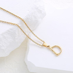 Letter D Ожерелья с подвесками в виде алфавита из нержавеющей стали для женщин, золотые, Буква D