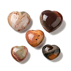 Другие Джасперы Натуральная пустынная яшма / полихромная яшма сердце любовь камень, карманный пальмовый камень для балансировки рейки, карманный пальмовый камень украшения для дома, камень балансировки энергии рейки для медитации, 60~84x58~81x36~53 мм